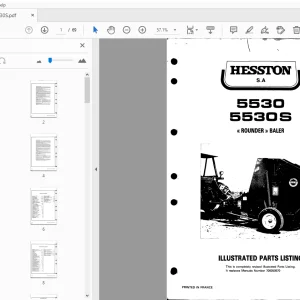Hesston 5530/5530S Rounder Baler Parts Manual - PDF