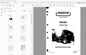Hesston 5530 Rounder Baler Parts Manual - PDF