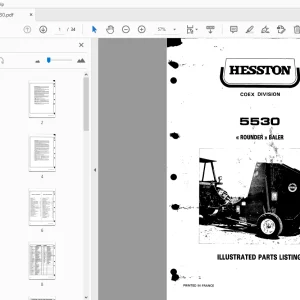 Hesston 5530 Rounder Baler Parts Manual - PDF