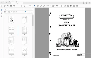 Hesston 5600C Rounder Baler Parts Manual 7781248 - PDF