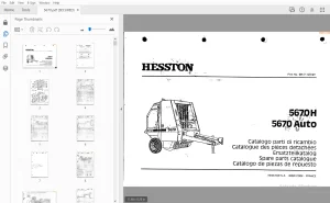 Hesston 5670 H 5670 Auto Parts Manual - PDF DOWNLOAD