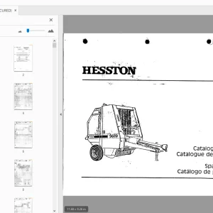 Hesston 5670 H 5670 Auto Parts Manual - PDF DOWNLOAD