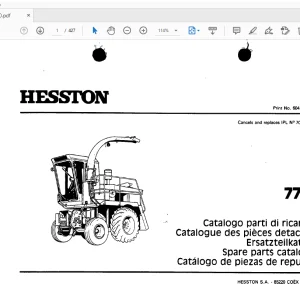 Hesston 7700 Parts Manual - PDF