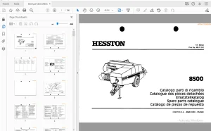 Hesston 8500 Parts Manual 604.71.010 - PDF
