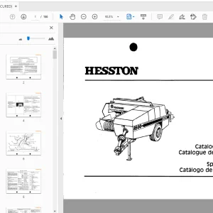 Hesston 8500 Parts Manual 604.71.010 - PDF