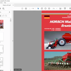 Horsch Maistro RC Ersatzeilliste Manual  - PDF DOWNLOAD