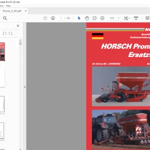 Horsch Pronto 3DC Ersatzeilliste Manual 23460050 - PDF DOWNLOAD