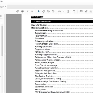 Horsch Pronto 4 DC Ersatzeilliste Manual 23471882 - PDF DOWNLOAD