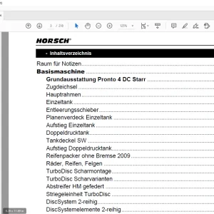 Horsch Pronto 4 DC Starr Ersatzeilliste Manual 23591550 - PDF DOWNLOAD