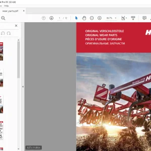 Horsch Terrano 3FX WEAR PARTS Manual - PDF DOWNLOAD