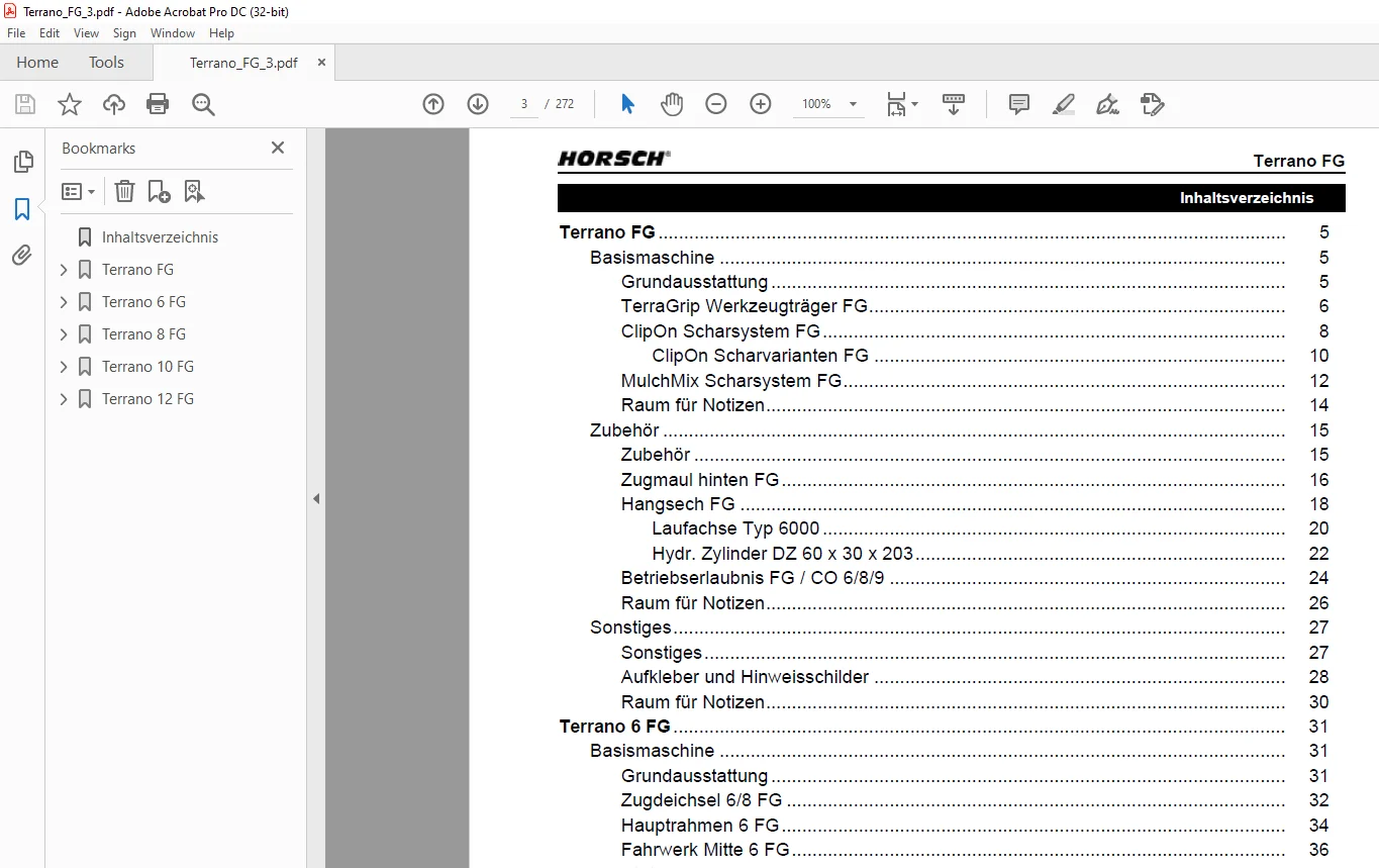 Horsch Terrano FG Ersatzteilliste Manual - PDF DOWNLOAD - Image 3