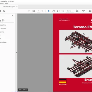 Horsch Terrano FM Ersatzteilliste 34891250  - PDF DOWNLOAD