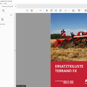Horsch Terrano FX Ersatzteilliste Manual - PDF DOWNLOAD