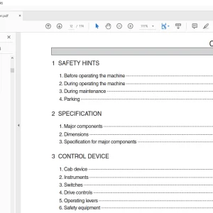 Hyundai Backhoe Loader H930/940C Operator Manual - PDF DOWNLOAD
