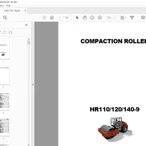 Hyundai COMPACTION ROLLER HR110/120/140-9 Operator's Manual 2023 - PDF DOWNLOAD