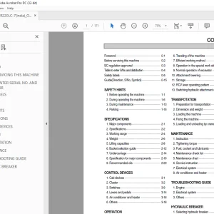 Hyundai Crawler Excavator RD220LC 7 Operator's Manual 2023 - PDF DOWNLOAD