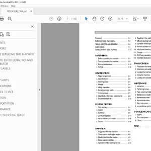 Hyundai Crawler Excavator RD245LR Operator's Manual 2023  - PDF DOWNLOAD