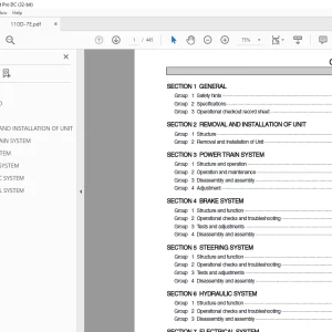 Hyundai Forklift 110D-7E 130D-7E Service Manual - PDF
