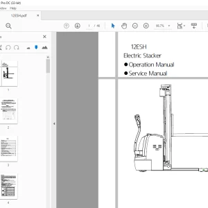 Hyundai Forklift 12ESH Electric Stacker Operation & Service Manual