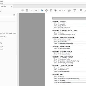 Hyundai Forklift 14/16/20/25BRJ-7 Service Manual - PDF