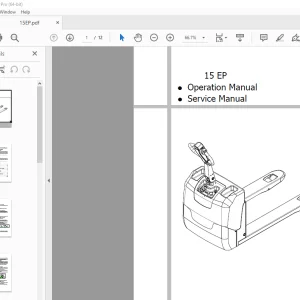 Hyundai Forklift 15 EP Operation & Service Manual - PDF Download