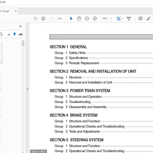 Hyundai Forklift 15D-7E 18D-7E 20DA-7E Service Manual - PDF