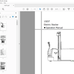 Hyundai Forklift 15EST Electric Stacker Operation Manual - PDF DOWNLOAD