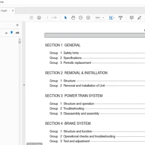 Hyundai Forklift 15P-9 40T-9 Service Manual - PDF