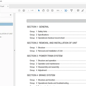 Hyundai Forklift 180D-7E Service Manual - PDF