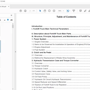 Hyundai Forklift 20D-7SA Service Manual (2023) - PDF DOWNLOAD