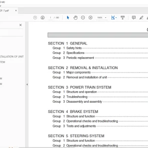 Hyundai Forklift 20DT-7 25DT-7 30DT-7 33DT-7 Service Manual - PDF