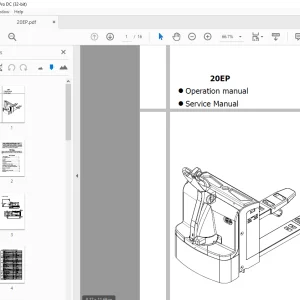 Hyundai Forklift 20EP Operation & Service Manual - PDF DOWNLOAD