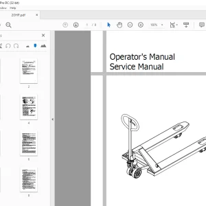 Hyundai Forklift 20HP Operator's & Service Manual - PDF DOWNLOAD