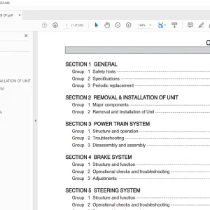 Hyundai Forklift 22B-9F 25B-9F 30B-9F Service Manual - PDF