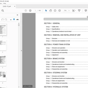 Hyundai Forklift 250D-7E Service Manual - PDF