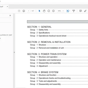 Hyundai Forklift 250D-9 Service Manual - PDF