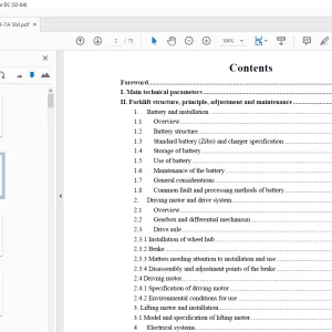 Hyundai Forklift 25B-7A, 30B-7A, 35B-7A Service Manual - PDF DOWNLOAD