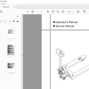 Hyundai Forklift 25HP Operation & Service Manual - PDF DOWNLOAD