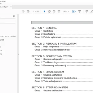 Hyundai Forklift 25LC(GC)-7S 30LC(GC)-7S Service Manual - PDF