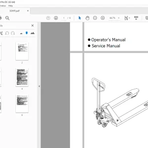 Hyundai Forklift 30HP Operator's & Service Manual  - PDF DOWNLOAD