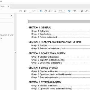 Hyundai Forklift 35D-7E 40D-7E 45D-7E 50D-7AE Service Manual - PDF