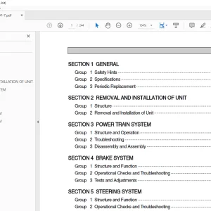 Hyundai Forklift 35DF-7 Service Manual - PDF