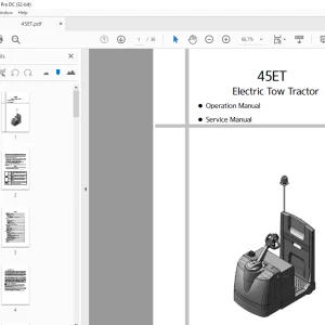 Hyundai Forklift 45ET Electric Tow Tractor Operator's & Service Manual