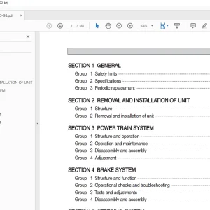 Hyundai Forklift 50D-9B 70D-9B Service Manual - PDF