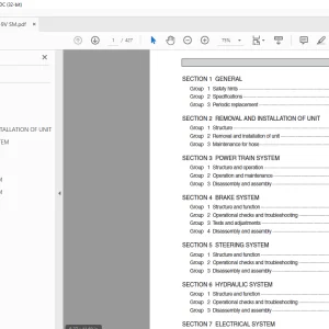 Hyundai Forklift 70D-9V 80D-9V Service Manual - PDF