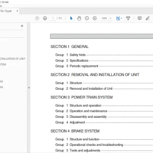 Hyundai Forklift HDF 50-7S HDF 70-7S Service Manual - PDF