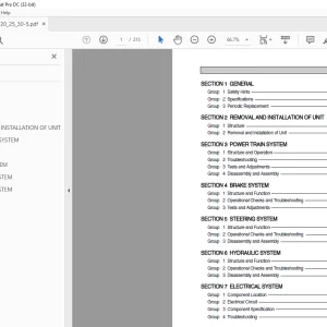 Hyundai Forklift HDF20/25/30-5 Service Manual - PDF