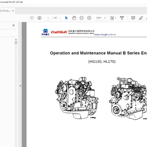 Hyundai (HG130, HL170) B Series Engines Operation and Maintenance Manual