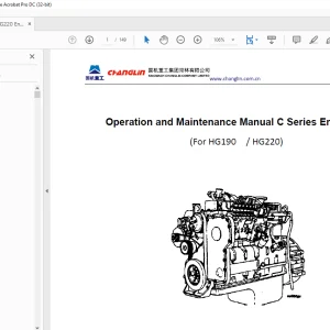 Hyundai (HG190, HG220) C Series Engines Operation and Maintenance Manual - PDF