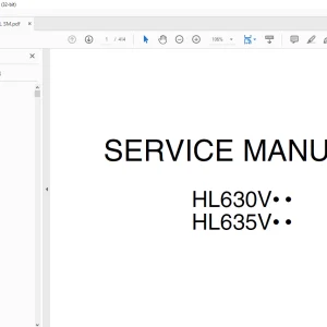 Hyundai HL630V HL635V SERVICE MANUAL - PDF DOWNLOAD